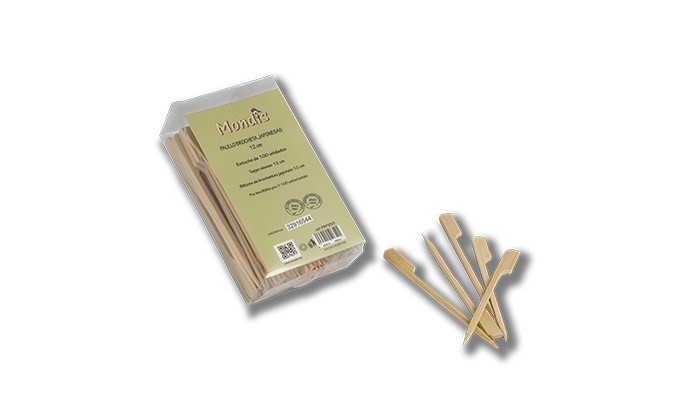 Palillo para brocheta japonesa de 12 cms de madera de bambú. Modelo: PRP953