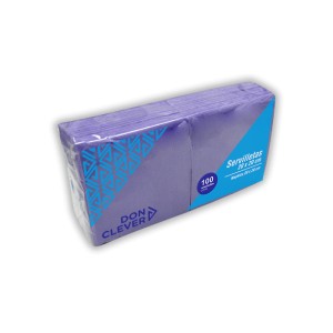 Servilleta de color lila 20x20 de 2 capas calidad tissue