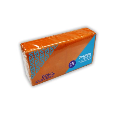 Servilleta de color naranja 20x20 de 2 capas, en calidad tissue. Modelo: SER240