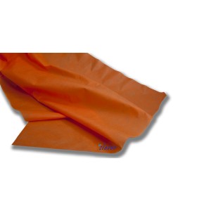 Mantel 100x100 de color naranja, fabricado en polipropileno y celulosa