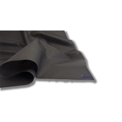 Mantel 100x100 de color negro, fabricado en polipropileno y celulosa