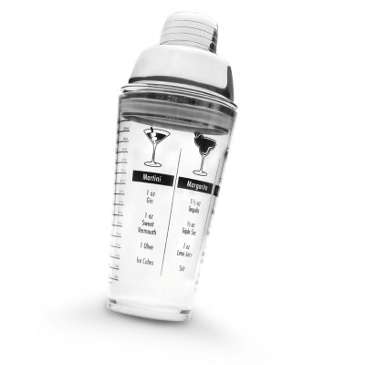 Coctelera acrílica c/tapa inox 450 ml