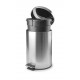 PAPELERA INOX C/PEDAL Y CUBO 3 LTOS