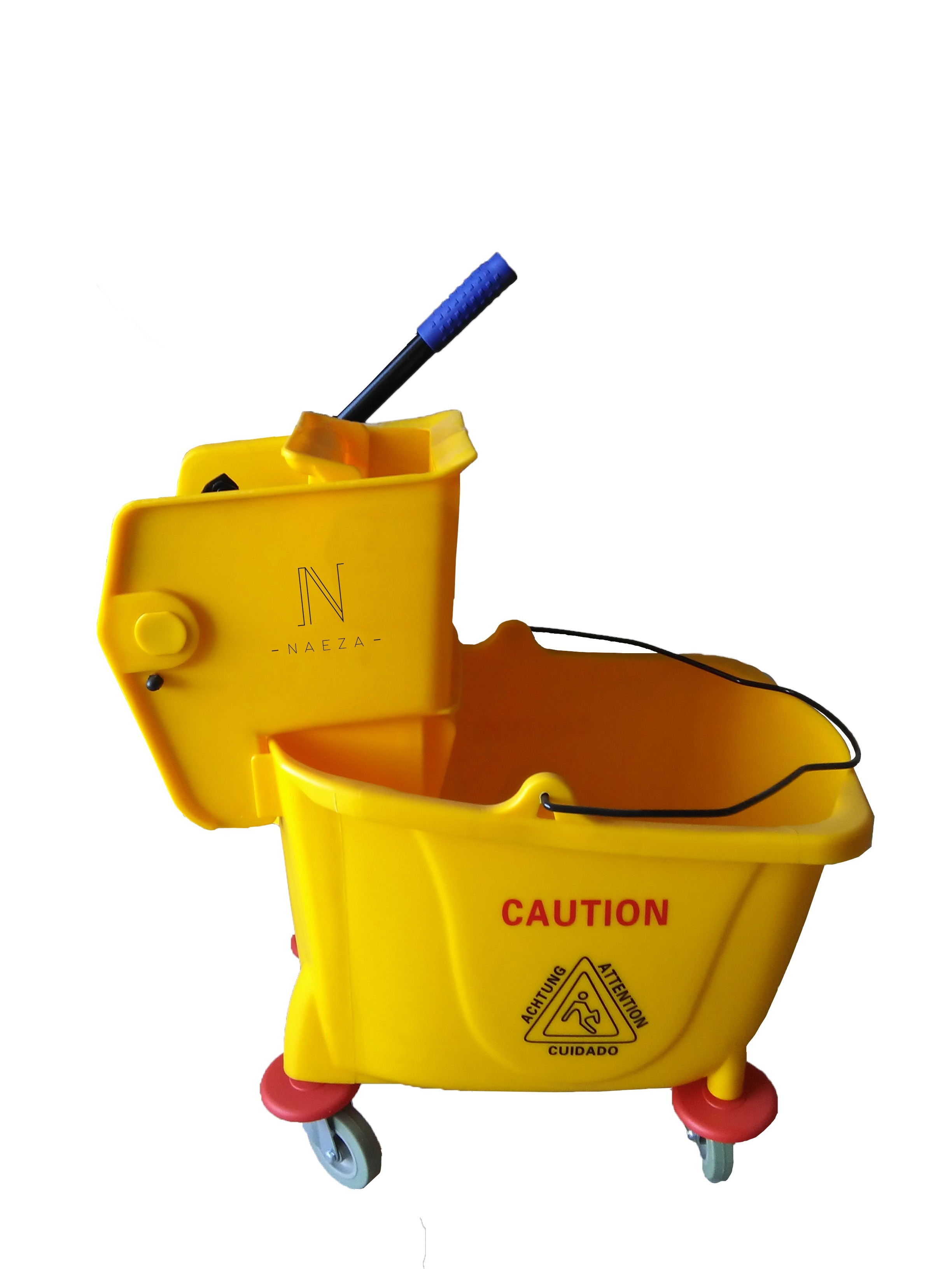 Carro de limpieza cubo escurridor de 32 l con prensa y ruedas marca jami. Cubo escurridor 32 lt.