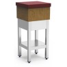 TAJO MADERA-FIBRAA ROJA C/FALDON C/ENTREP 400X400X