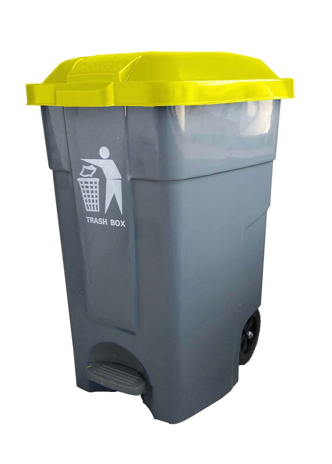 Contenedor de 70 l marca jami. Contenedor 70 lt. cuerpo gris. tapa amarillo.