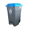 CONTENEDOR 70 LT. CUERPO GRIS. TAPA AZUL.