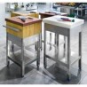 TAJO FIBRA ROJA C/FALDON C/ENTREP 400X400X900 MM.