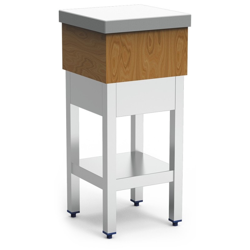 TAJO MADERA-FIBRAA ROJA C/FALDON C/ENTREP 400X400X