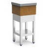 TAJO MADERA-FIBRAA ROJA C/FALDON C/ENTREP 400X400X
