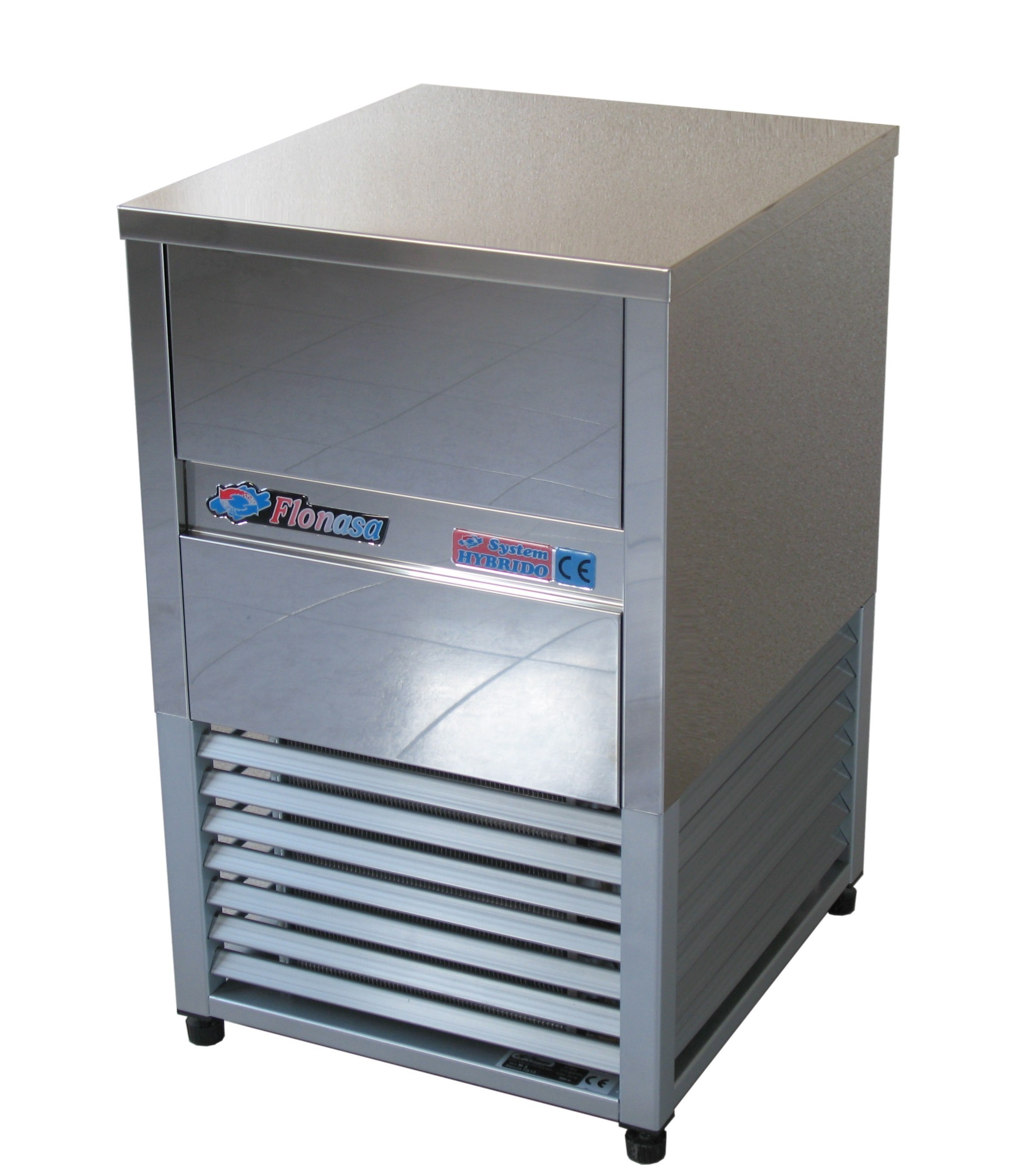 Máquina hielo Flonasa Montblanc. Cubito de 20 a 45 gramos. Refrigeración hybrida