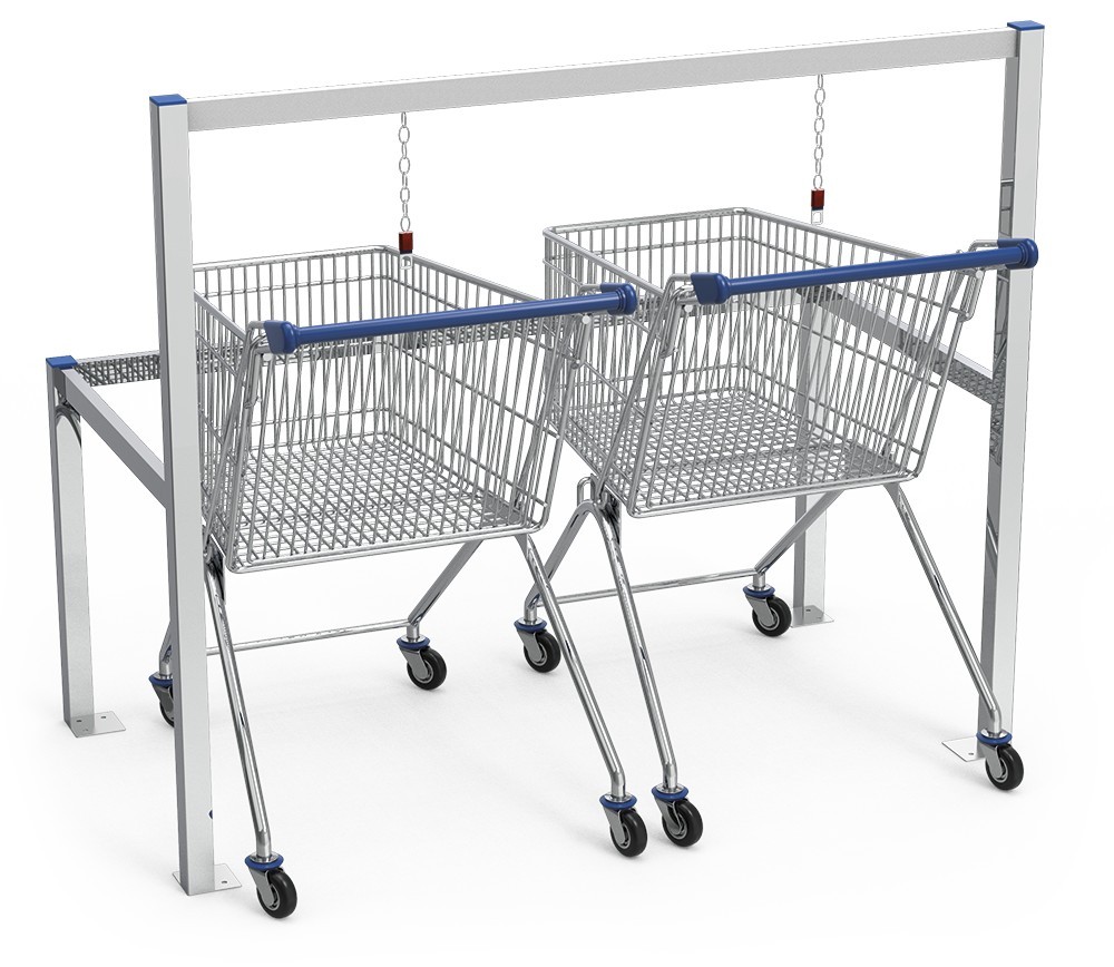 Parking doble para carros de la compra