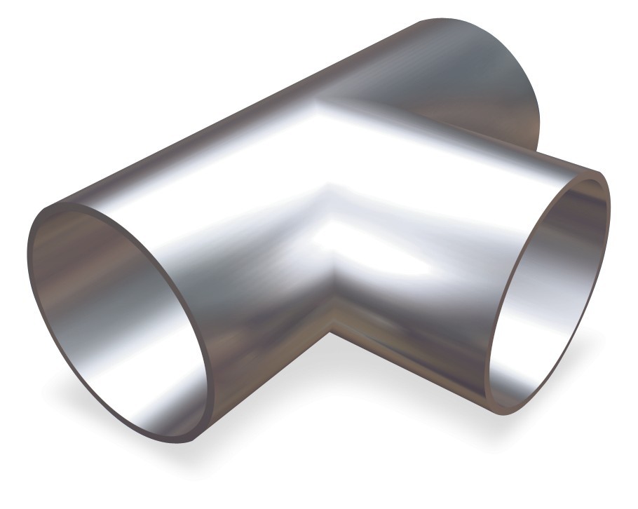 Tubo inox en forma de T