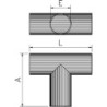 Tubo inox en forma de T