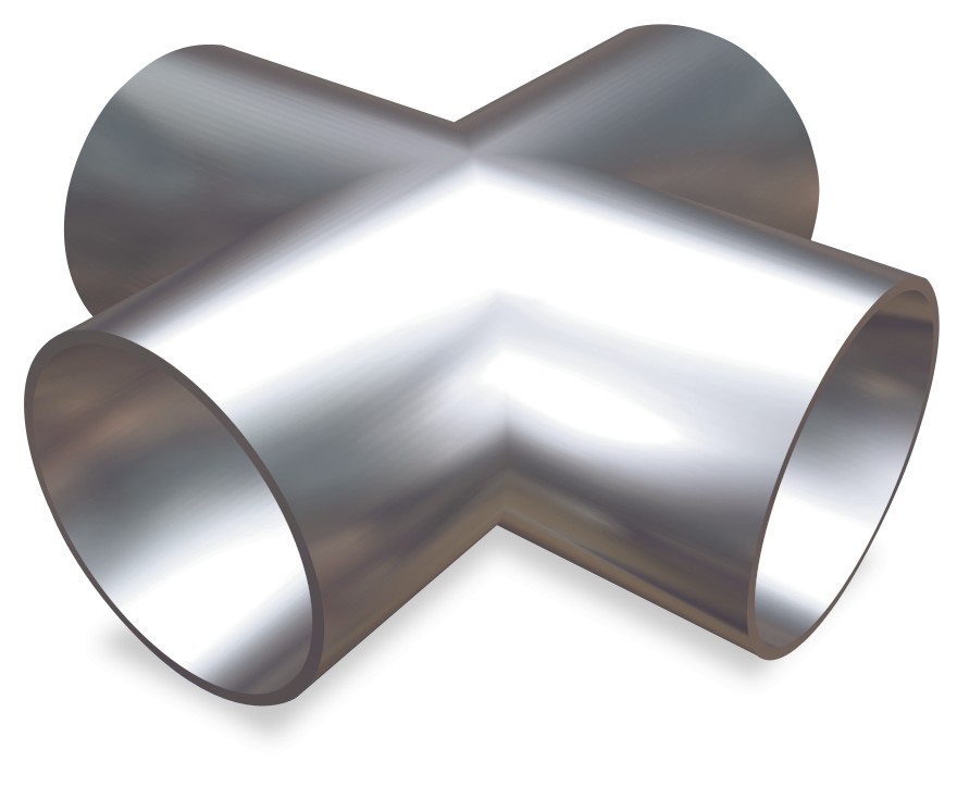 Cruce para tubo inox
