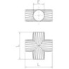 Cruce para tubo inox