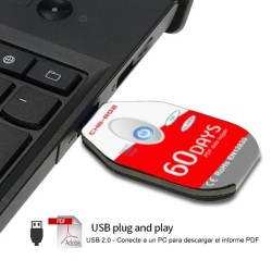 Registrador USB de Temperatura de único uso, 10 unidades, CHR-R02