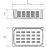 Cubeta gastronorm perforada inox 2/1 (650x530 mm) Fricosmos