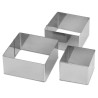 Moldes cuadrados de acero inoxidable para emplatar