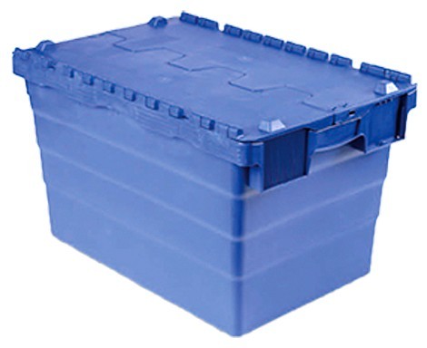 Caja de reparto/distribución apilable con tapa