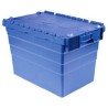 Caja de reparto/distribución apilable con tapa