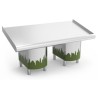 MOSTRADOR FRUTERIA INOXIDABLE CON PIES