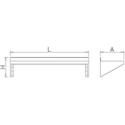 ESTANTE MURAL CARTELAS COMPACTO 1000X300X245 MM.