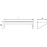 ESTANTE MURAL CARTELAS COMPACTO 1000X300X245 MM.