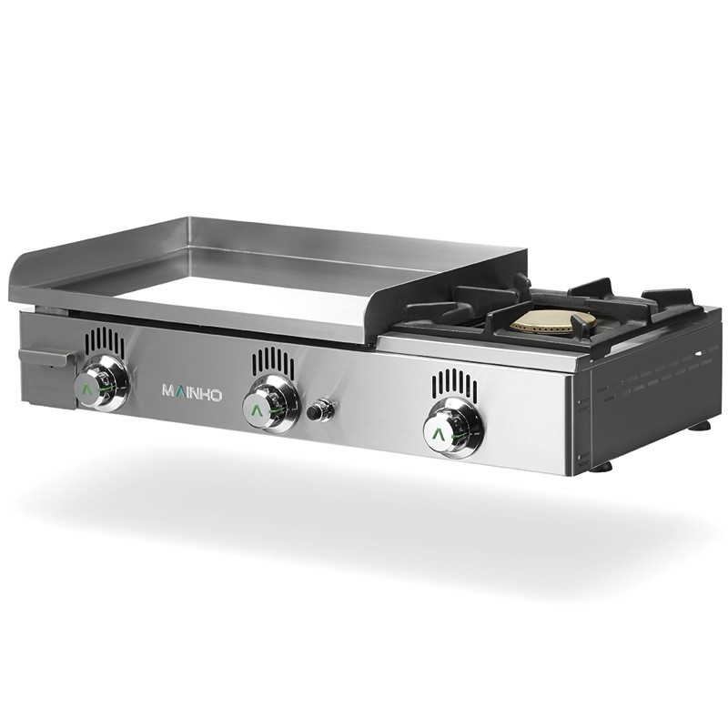 Plancha asar gas con fogon mainho novo-foc