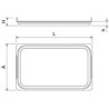 Bandeja inoxidable con asa 2/3 Dimensiones: 354x325x60 mm.