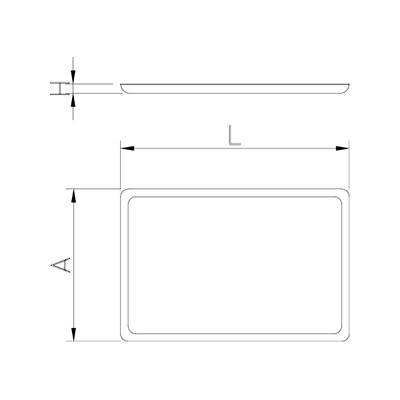 Bandeja de presentación inoxidable 320x260x20 mm.