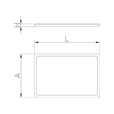 Bandeja blanca plana de presentación BP1 345x270 mm.