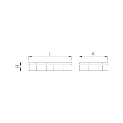 Caja alimentaria apilable 600x400x100 mm