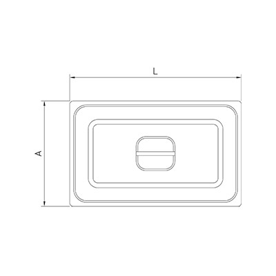Tapa para cubeta Gastronorm copoliéster 1/2