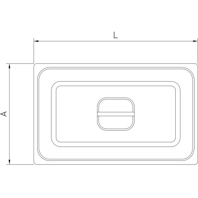 Tapa para cubeta Gastronorm alta temperatura 1/6