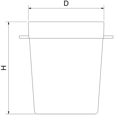 Contenedor redondo de policarbonato 2,1 L.