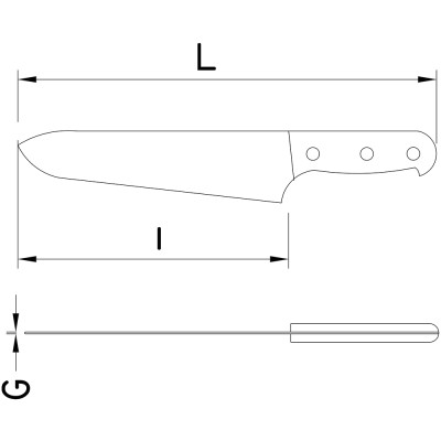 Cocina titanio 200x50x2,5 mm.