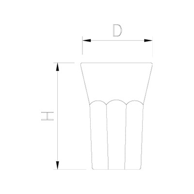 Vaso policarbonato transparente 27 cl. ø80x88 mm.