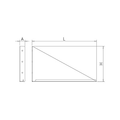 Kit de una pletina para estantería 1000x400 mm.