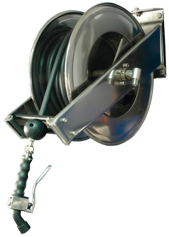 Grifo manguera enrollable inox. 1/2. l 15.000 mm.