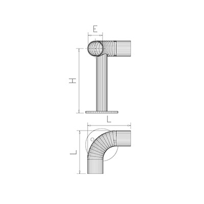 Soporte de suelo en escuadra 200x38 mm.