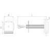 Soporte recto para recibir 130x50x40 mm.