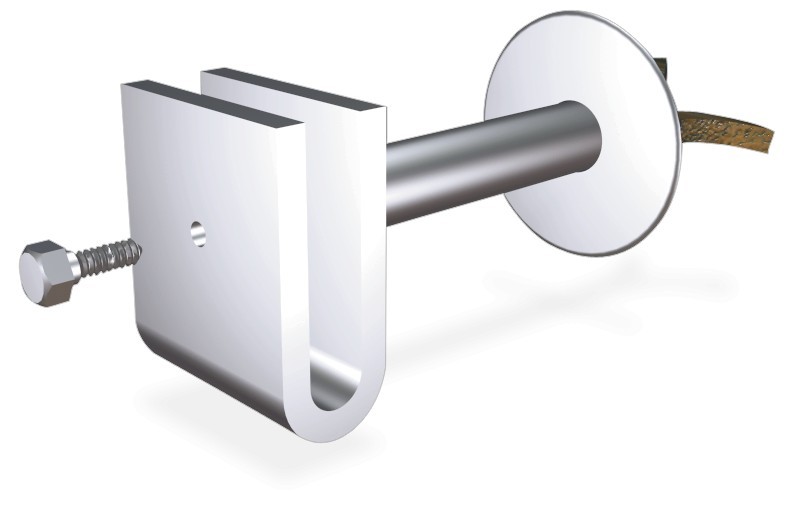 Soporte recto para recibir 180x50x40 mm.