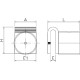 U mixta en forma de T 50x40x60xø30 mm.