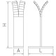 Sujeción de hierro para tirante 200 mm.