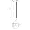 Garra galvanizada para tirantes 1000 mm.