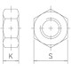 Tuerca hexagonal rosca métrica M4 mm. DIN 934 A2 (x100)