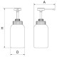 Dispensador de salsa con dosificador amarillo 1 lts. ø99x275 mm. Porción de salsa: 20 ml.