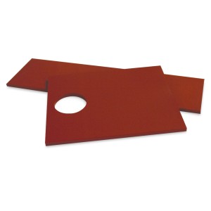 Fibra estándar roja 540x480x20 mm. con agujero Sin tacos.