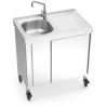 Fregadero portátil automático agua fría 800x500x865 mm